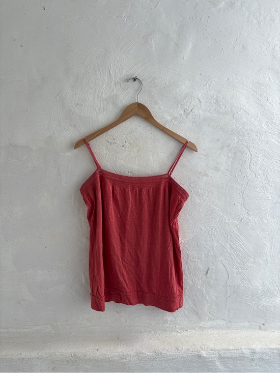LOFT Tops - Ann Taylor coral pink/red cotton blend camisole tank top
